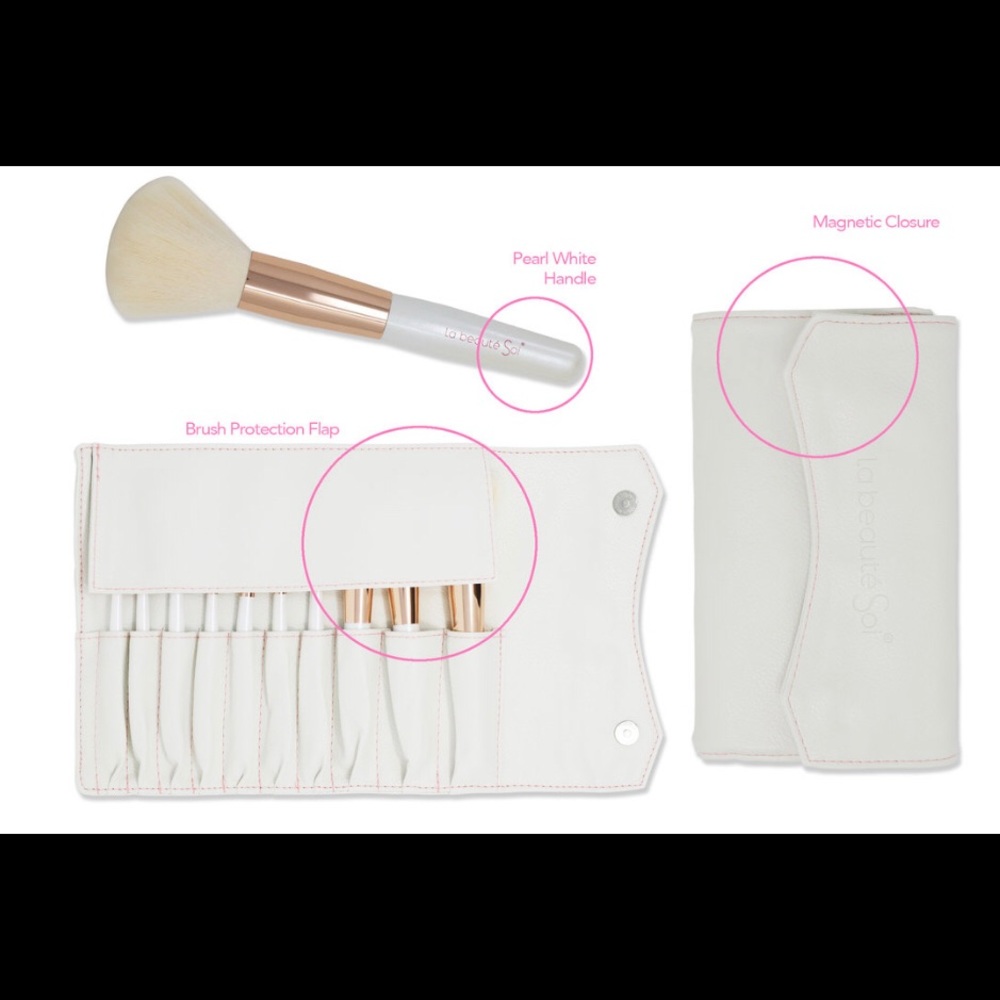 La Beaute Sol 10-piece Makeup Brush Collection NEW